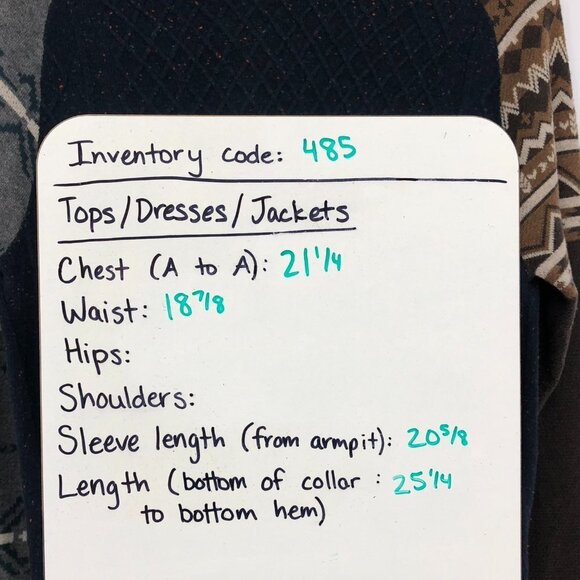 Fairwhale Navy Speckled crewneck sweater contrast stripe  grey brown sleeves Med - Picture 12 of 12